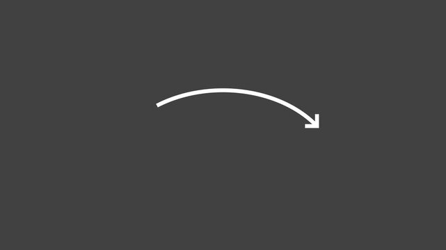 Animated loop white icon. Continuous improvement line animation. Cyclic process optimization. Iterative progress. Isolated illustration on dark background. Transition alpha video. Motion graphic