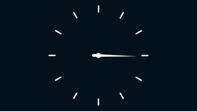 Clock spinning animation 24 hours , watch animation on transparent background with alpha channel. Clock icon flat style 24 hours day. Clock spinning animation 24 hours .