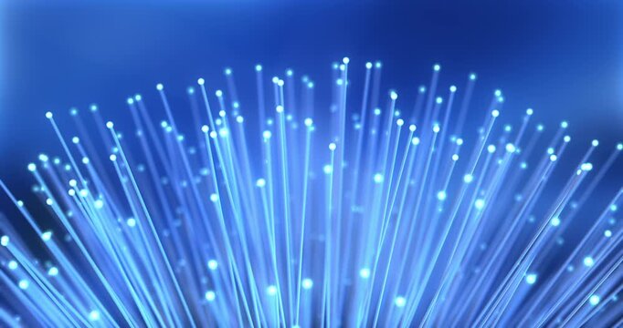 High speed fiber optic internet connection technology motion graphics. Technology Related 4K CG Animation.