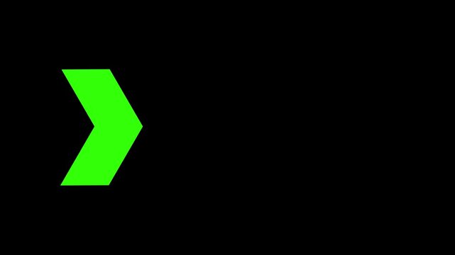 Right-directional white arrow loop animation. Animated arrows for the overlay video layer. Swipe right for the animation. Blinking arrow navigation. arrow icon concept. arrow concept. 4k video