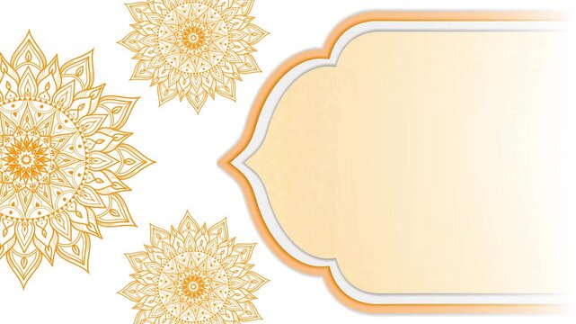 Luxury mandala animation art 4k footage, Floral vintage decorative element
