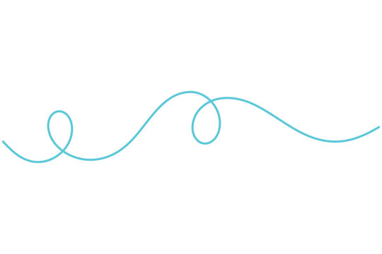 Abstract wave one line art depicting an elegant continuous black line clean minimalist style. Editable vector illustration 
