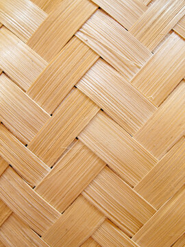 Traditional woven bamboo texture pattern suitable for backgrounds, handicrafts, architecture, and natural material concepts.