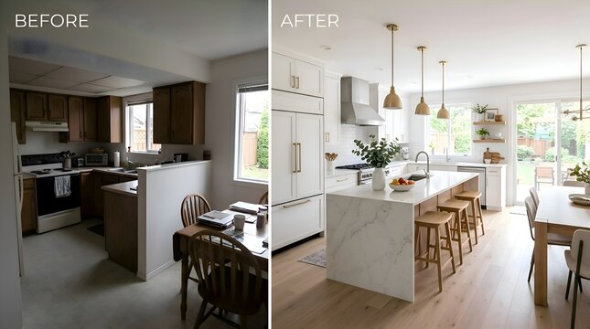 Modern Kitchen Renovation Before and After Home Design Transformation