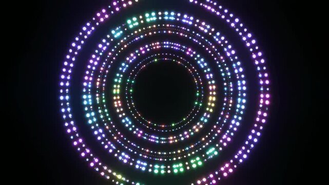 青紫のグラデーションが渦巻く光の輪