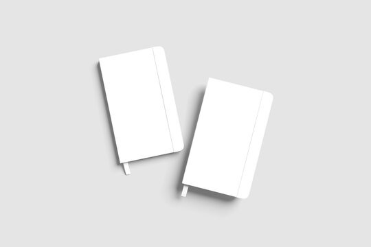Blank A5 Notebook Mockup - 3D Illustration