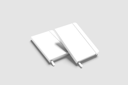 Blank A5 Notebook Mockup - 3D Illustration