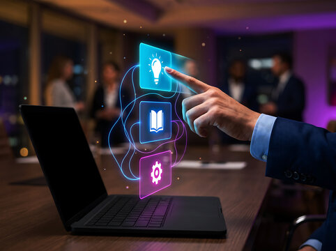 Innovative ideas and knowledge sharing for education and technology development on futuristic interface.
