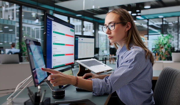 Woman Procurement Manager Reviews Vendor Contracts