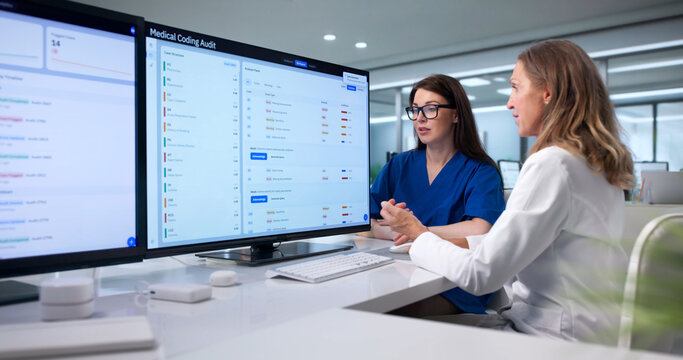 Woman In Uniform Audits Medical Billing Codes