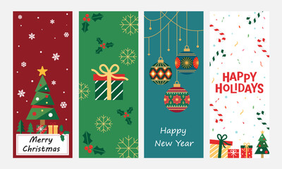 Fototapeta premium Christmas template vector illustration.
