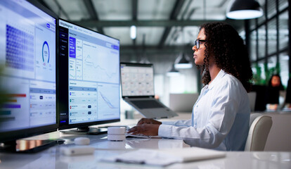 Young African American Woman Studies Subscription Billing Software