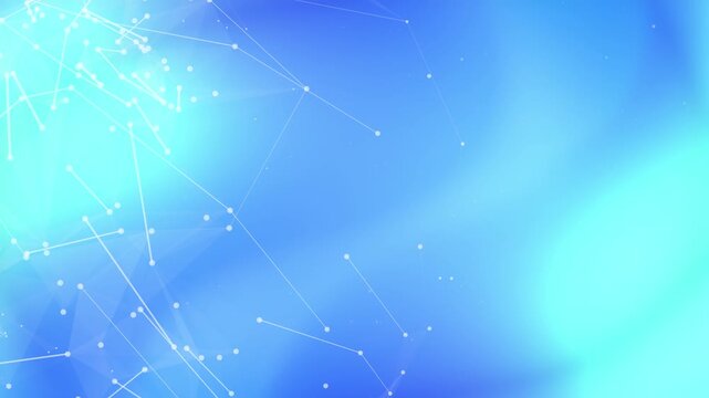 Artificial Intelligence Plexus Network Background with Global Data Connections on Light Blue Technology Gradient