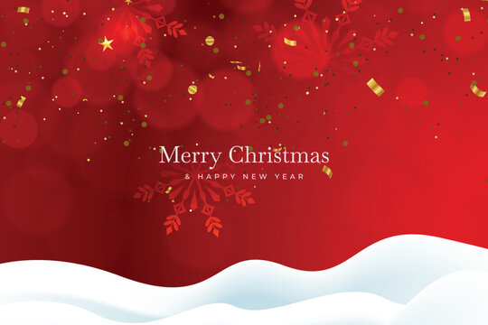 Merry christmas red background template