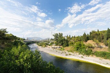 Fototapeta premium The Millenium bridge in Podgorica, Montenegro