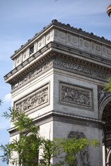 Obraz premium Architectural Detail of the Arc de Triomphe in Paris