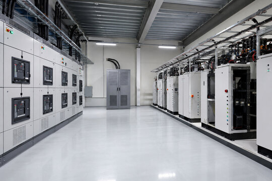 Industrial Microgrid Switchgear and Power Electronics Room