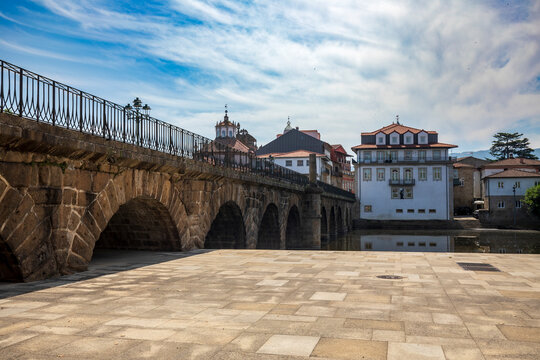 Trajian&rsquo;s Roman Bridge over the River Tamega in Chaves, Portugal 