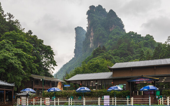 Zhangjiajie, China - June 07, 2026: Entrance to Baofeng Lake