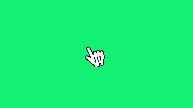 Mouse pointer hand clicks icon animation. Mouse click, mouse cursor click animation, mouse pointer animation, mouse double click animation, click.