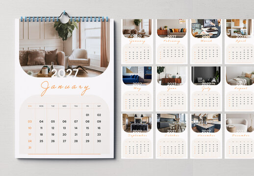 Wall Calendar Template 2027