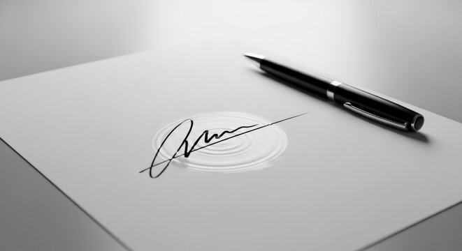 Signature Seal and Premium Pen on Textured Paper Symbolizing Trustworthy Agreements Legal Documentation and Executive Authentication for Contracts and Official Approvals.