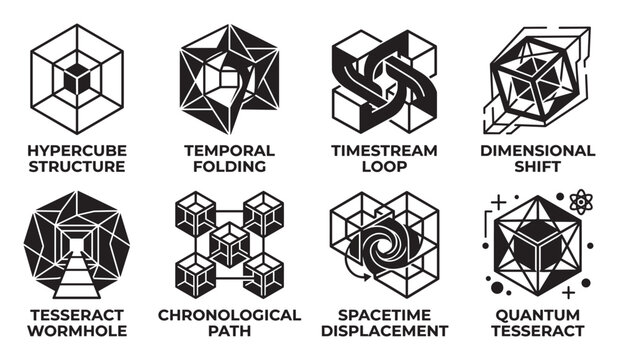 Hypercube structure and tesseract wormhole for dimensional shifts.