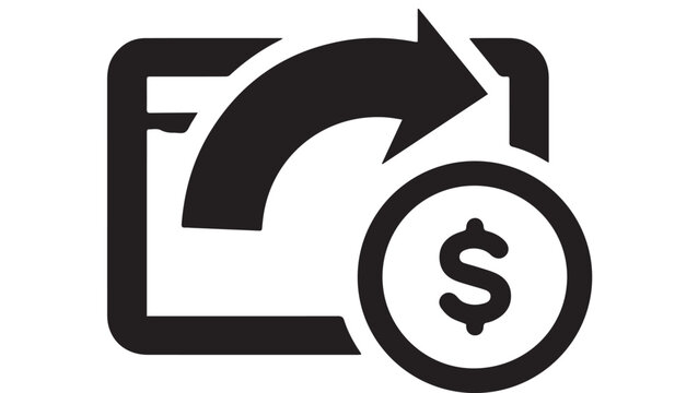 Financial Refresh Icon with Currency Symbol for Banking, Money Exchange and Digital Payment Services Vector