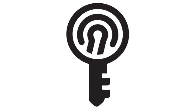 Fingerprint Light Bulb Icon for Innovation, Creative Ideas, Identity and Smart Technology Vector