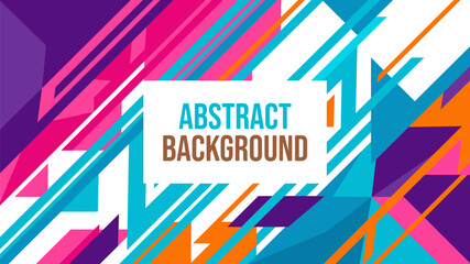 Fototapeta premium Colorful Abstract Geometric Background with Dynamic Diagonal Shapes Vector Illustration