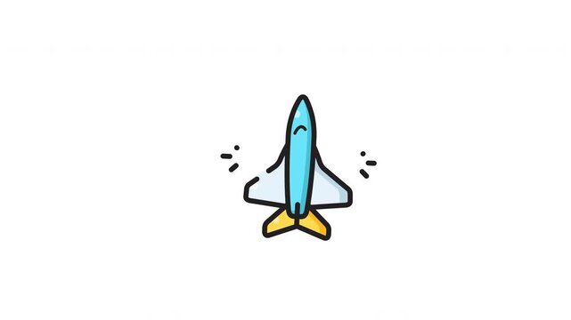 Ideal for travelthemed designs, the blue cartoon jet plane illustration works well for kids products, aviation websites, and transportation logos.