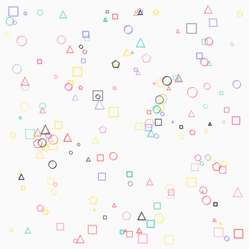 Abstract Geometric Pattern with Colorful Shapes