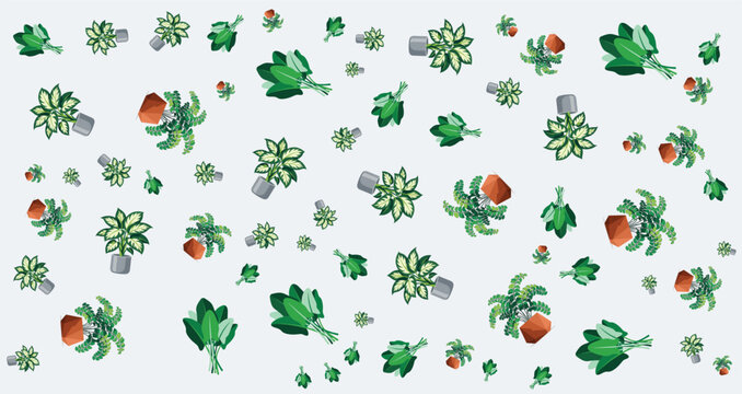 festive green Christmas tree icons with ornaments and presents for holiday celebration theme