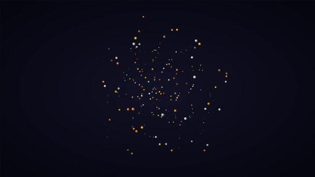 Dynamic Particle Field Animation With Abstract Flowing Dots On A Dark Background