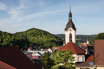 Zabytkowa starówka w miasteczku Stromberk Czechy © kubikactive