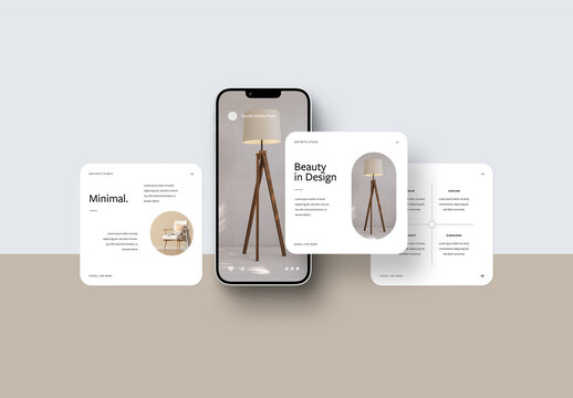 Social Media Mockup with Smartphone Device