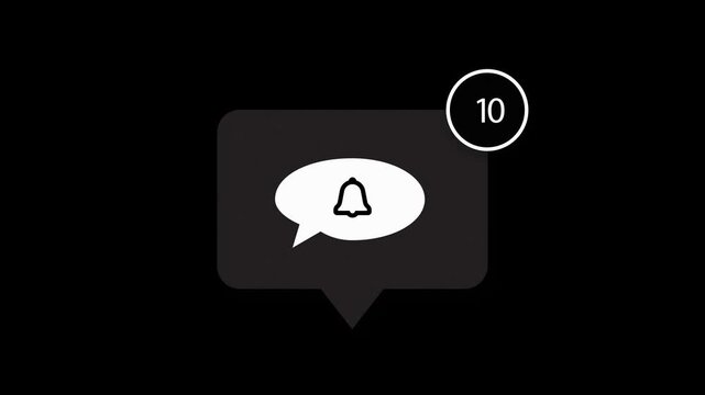 Empty social media notification bubble icon design message chat communication