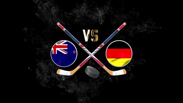 Australia vs Germany Ice Hockey Match Sports Background