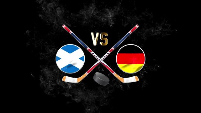 Scotland vs Germany Ice Hockey Match Sports Background