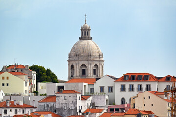 Obraz premium National Pantheon Dome Tower In Lisbon Cityscape Portugal