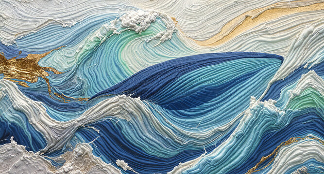 Art painting%3A A whale%27s journey.