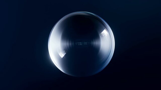 Glass sphere digital wallpaper for minimalist website background and luxury branding design