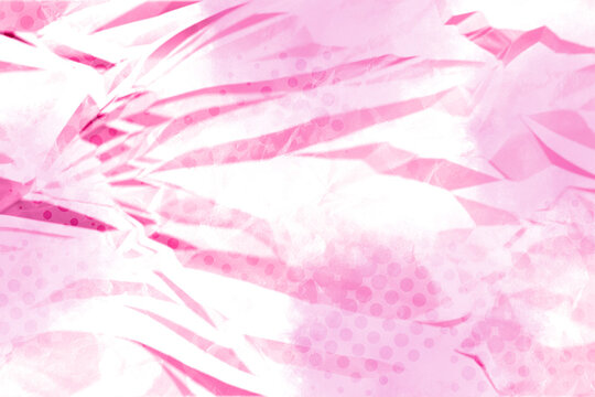 Aesthetic pink background with paper texture and halftone