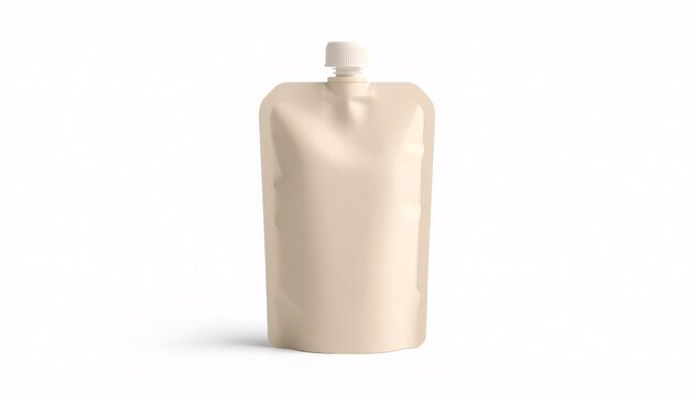 Baby Puree Spout Pouch Packaging Transparent PNG Mockup for Organic Infant Food Brand
