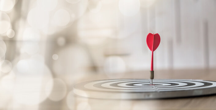Bullseye is a target of business , The concept of starting a new business that goes better , Target marketing and business success.