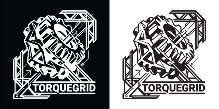 Torquegrid Off Road Tire Wheel Construction Framework Gear Logo
