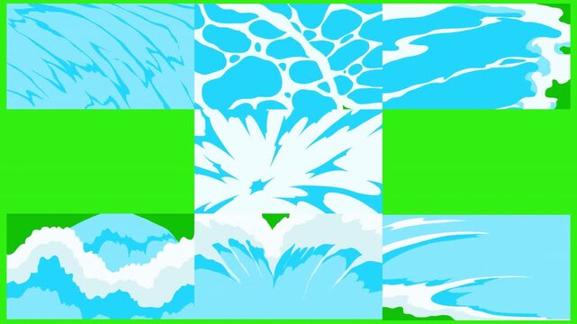 Splash screen showcases dynamic water bursts with stylized fluid motion