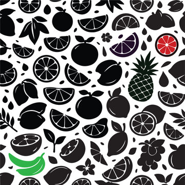 Seamless Fruit Pattern Vector for Fabric, Textile and Packaging Design