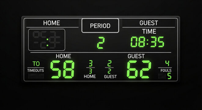 Digital Sports Scoreboard Display