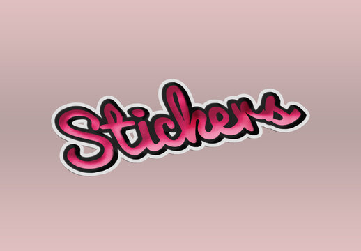 Stickers Mockup
